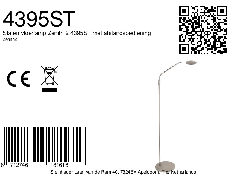 lámparadepiedelecturasteinhauerzenith2deaceroajustable-8a