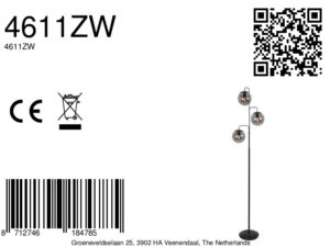 steinhauer-lámparadepie-bollique-negro-vidriometal-ø40cm-e14-4611zw-8a