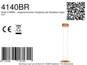 lámparacolgantedebronceconanillosgiratoriosledsteinhauerexclusivesoleil-8a