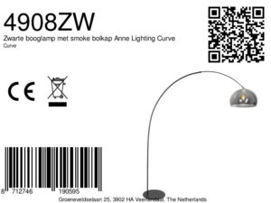 lámparadearconegraconpantalladebolaahumadaannelightingcurve-8a