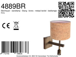 steinhauer-apliquedepared-stang-bronce-metaltextil-lámparadecabecera-led_e27-4889br-8a