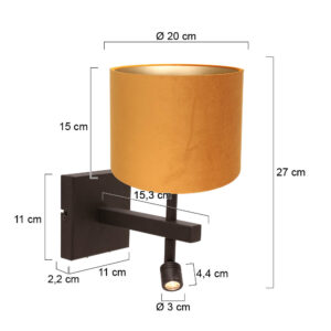 steinhauer-apliquedepared-stang-doradonegro-metaltextil-lámparadecabecera-led_e27-4870ca-7