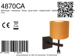 steinhauer-apliquedepared-stang-doradonegro-metaltextil-lámparadecabecera-led_e27-4870ca-8a