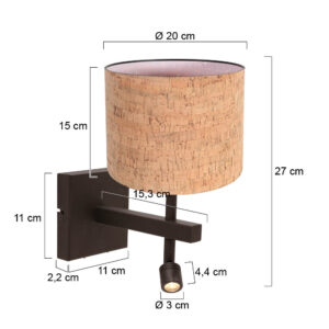 steinhauer-apliquedepared-stang-naturalnegro-metaltextil-lámparadecabecera-led_e27-4868ca-7