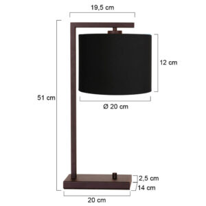 steinhauer-lámparademesa-stang-marrón-metaltextil-lámparadenoche-e27-4883ca-7