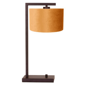 steinhauer-lámparademesa-stang-marrón-metaltextil-lámparadenoche-e27-4884ca-1