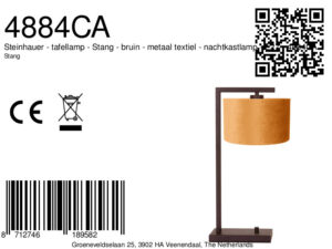 steinhauer-lámparademesa-stang-marrón-metaltextil-lámparadenoche-e27-4884ca-8a