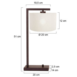 steinhauer-lámparademesa-stang-marrón-metaltextil-lámparadenoche-e27-4885ca-7