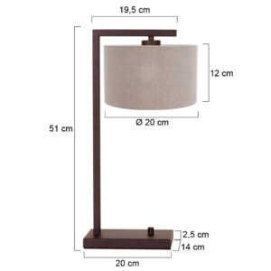 steinhauer-lámparademesa-stang-marrón-metaltextil-lámparadenoche-e27-4886ca-7