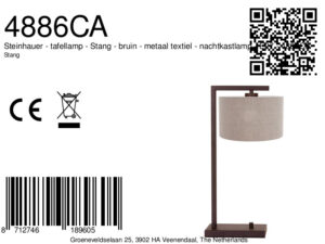 steinhauer-lámparademesa-stang-marrón-metaltextil-lámparadenoche-e27-4886ca-8a