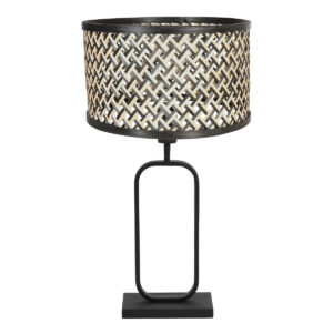 steinhauer-lámparademesa-stang-negro-bambúmetal-lámparadenoche-e27-4804zw-1