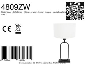 steinhauer-lámparademesa-stang-negro-linometal-lámparadenoche-e27-4809zw-8a