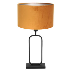 steinhauer-lámparademesa-stang-negro-metalvelourstejido-ø47cm-e27-4808zw-1