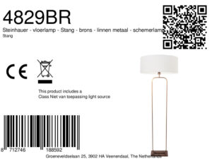 steinhauer-lámparadepie-stang-bronce-linometal-lámparadeambiente-e27-4829br-8a