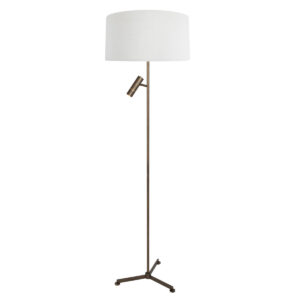 steinhauer-lámparadepie-stang-bronce-metaltextil-ø40cm-led_e27-4843br-1