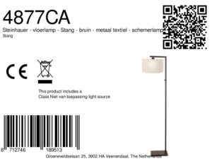 steinhauer-lámparadepie-stang-marrón-metaltextil-lámparadeambiente-e27-4877ca-8a