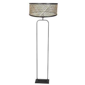 steinhauer-lámparadepie-stang-negro-bambúmetal-lámparadeambiente-e27-4818zw-1