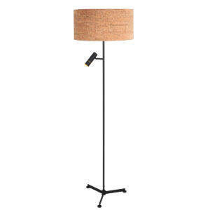 steinhauer-lámparadepie-stang-negro-metaltextil-ø40cm-led_e27-4833zw-1