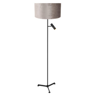 steinhauer-lámparadepie-stang-negro-metaltextil-ø40cm-led_e27-4834zw-1