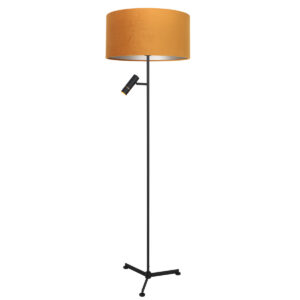 steinhauer-lámparadepie-stang-negro-metaltextil-ø40cm-led_e27-4835zw-1