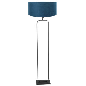 steinhauer-lámparadepie-stang-negro-metalvelourstejido-lámparadeambiente-e27-4825zw-1