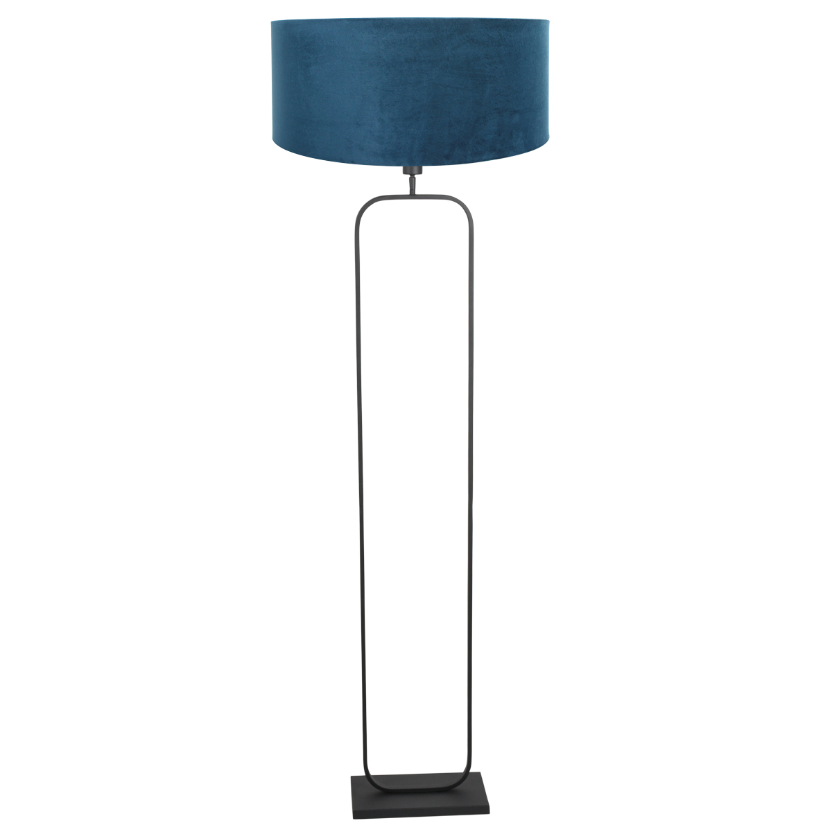 steinhauer-lámparadepie-stang-negro-metalvelourstejido-lámparadeambiente-e27-4825zw-1