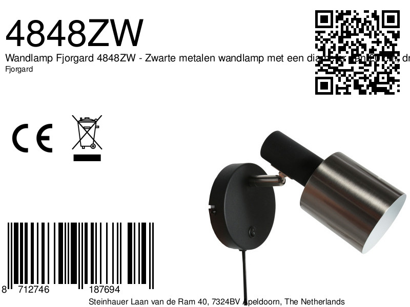 annelighting-apliquedepared-fjorgard-negro-metal-ø20cm-e27-4848zw-8a