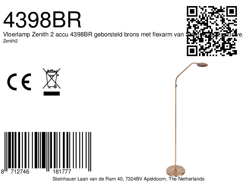 lámparadepiedebroncezenith2conbrazoflexiblesteinhauer-8a