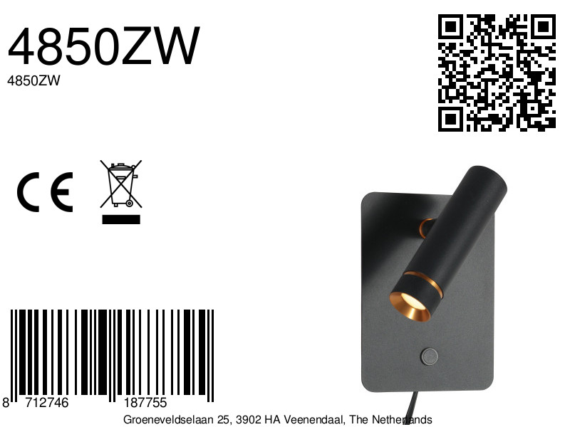 mexlite-apliquedepared-lumo-negro-metal-lámparadecabecera-led-4850zw-8a