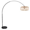 mexlite-lámparadepie-flair-negro-bambúmetal-lámparadearco-e27-4665zw-1