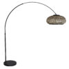 mexlite-lámparadepie-flair-negro-bambúmetal-lámparadearco-e27-4666zw-1