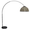 mexlite-lámparadepie-flair-negro-bambúmetal-lámparadearco-e27-4667zw-1