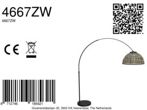 mexlite-lámparadepie-flair-negro-bambúmetal-lámparadearco-e27-4667zw-8a