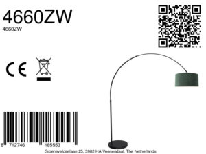 mexlite-lámparadepie-flair-negro-metaltextil-lámparadearco-e27-4660zw-8a