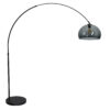 mexlite-lámparadepie-flair-negro-plásticometal-lámparadearco-e27-4662zw-1