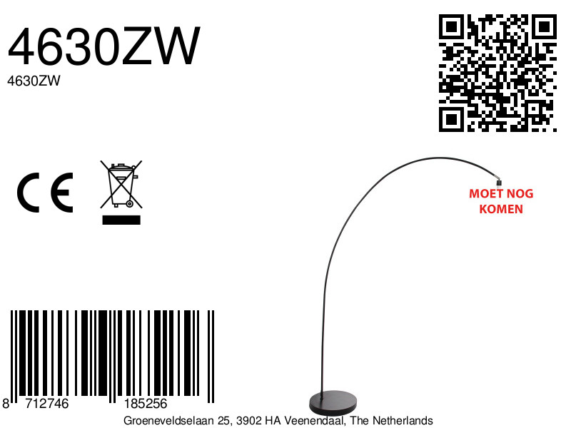 mexlite-lámparadepie-solva-negro-metaltextil-lámparadearco-e27-4630zw-8a