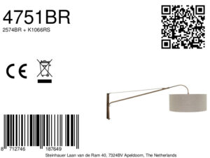 steinhauer-apliquedepared-elegantclassy-bronce-linometal-lámparadelectura-e27-4751br-8a