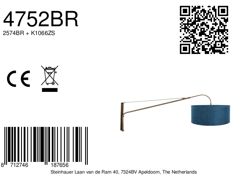 steinhauer-apliquedepared-elegantclassy-bronce-metaltextil-lámparadelectura-e27-4752br-8a