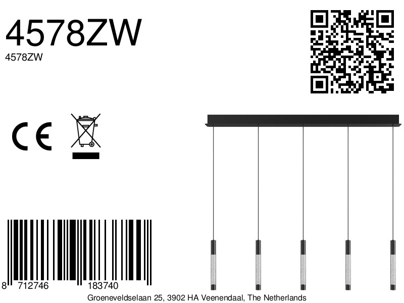 steinhauer-lámparacolgante-alisio-negro-vidriometal-lámparadediseño-led-4578zw-8a