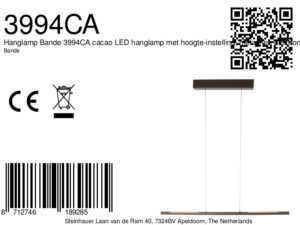 steinhauer-lámparacolgante-bande-marrón-metal-lámparadediseño-led-3994ca-8a
