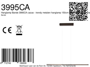 steinhauer-lámparacolgante-bande-marrón-metal-lámparadediseño-led-3995ca-8a