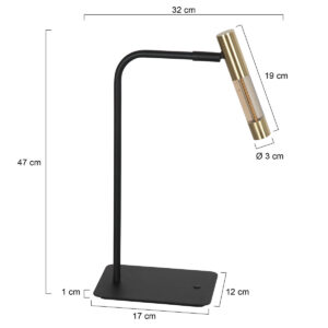 steinhauer-lámparademesa-belluno-latónnegro-vidriometal-lámparadeescritorio-led-4593me-7