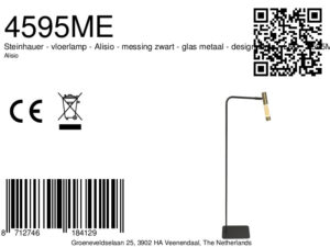 steinhauer-lámparadepie-alisio-latónnegro-vidriometal-lámparadediseño-led-4595me-8a