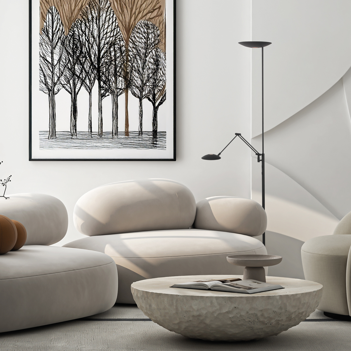 steinhauer-lámparadepie-daphne2-negro-metal-lámparadediseño-led-4602zw-2