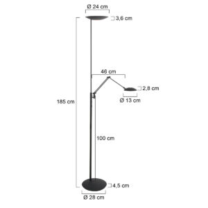 steinhauer-lámparadepie-daphne2-negro-metal-lámparadediseño-led-4602zw-7