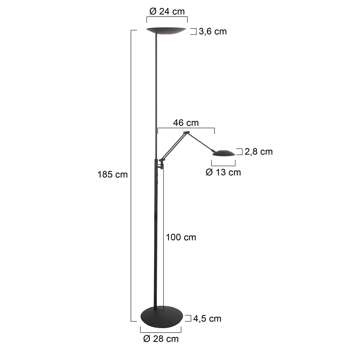 steinhauer-lámparadepie-daphne2-negro-metal-lámparadediseño-led-4602zw-7