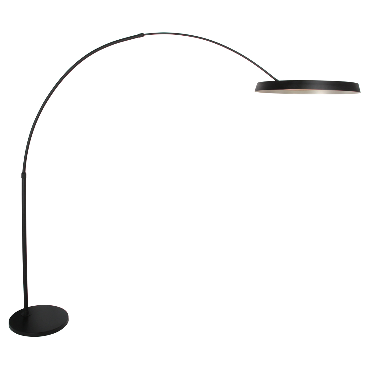 steinhauer-lámparadepie-ringlux-negro-metal-lámparadearco-led-4742zw-1