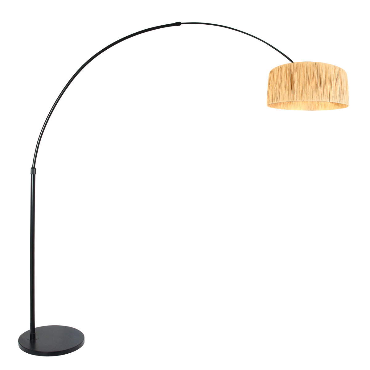 steinhauer-lámparadepie-silva-naturalnegro-bambúmetal-lámparadearco-e27-4562zw-1