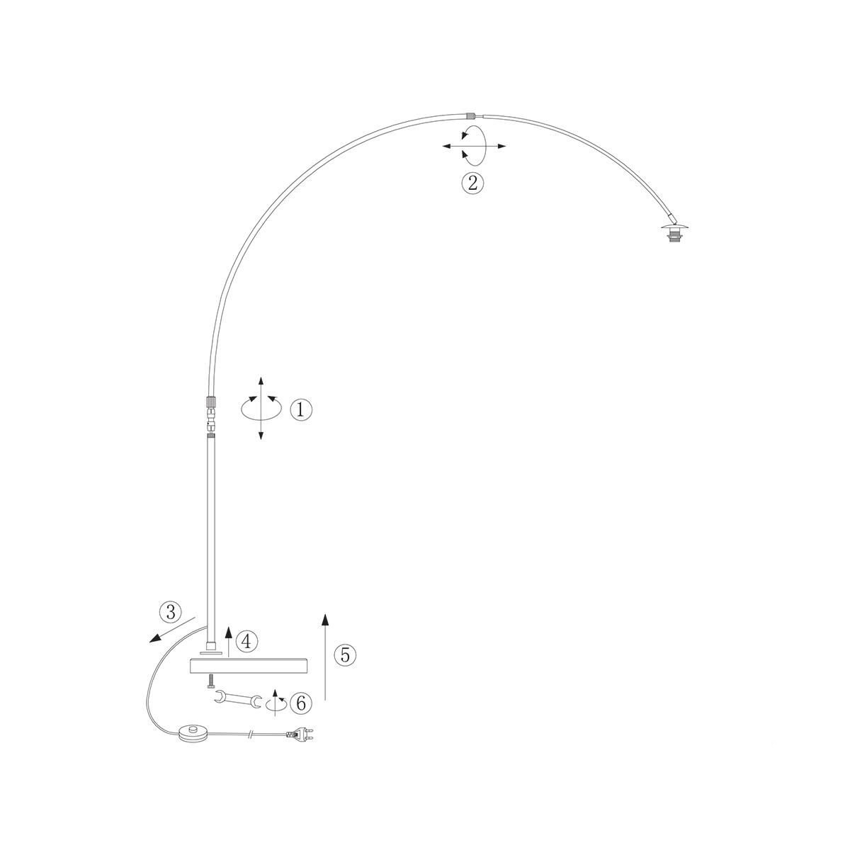 steinhauer-lámparadepie-silva-naturalnegro-bambúmetal-lámparadearco-e27-4562zw-9