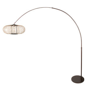 steinhauer-lámparadepie-sparkledlight-marrón-bambúmetal-lámparadearco-e27-4759ca-1